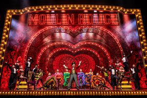 The cast of “Moulin Rouge” at the Birmingham Hippodrome.