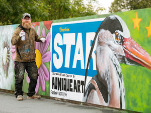 Supporting image for story: 'It looks really cool': Artist delighted after transforming busy Telford bridge