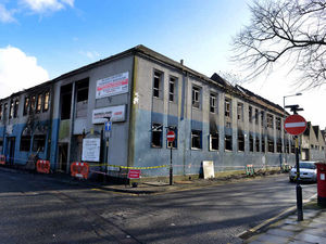 Supporting image for story: IN PICTURES: Firefighters remain at scene of derelict Willenhall factory blaze