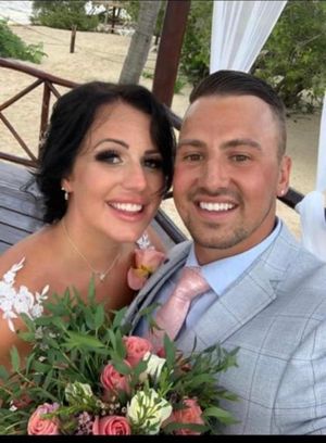 Jordan with his bride Alex