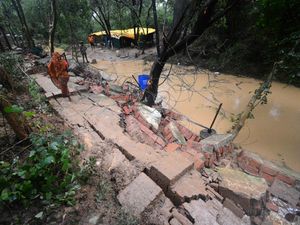 Supporting image for story: 12 dead after homes collapse during torrential rain in India