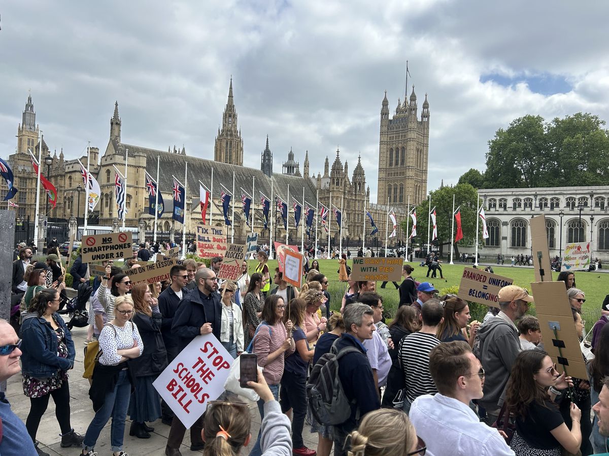 Protesters rally against Government’s ‘insane’ Schools Bill