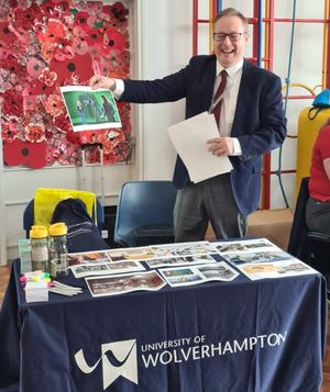 Andy Hutchinson representing the University of Wolverhampton