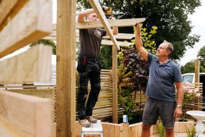 Carl Morris and Stuart Chambers hard at work