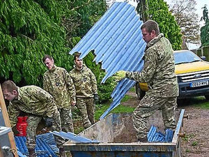 Supporting image for story: Shropshire storm damage: RAF Shawbury airman help animal rescue centre