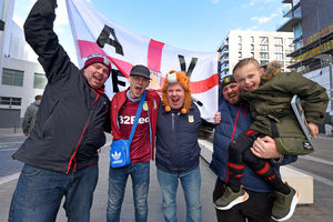 Matthew Fradley, Roger McKinney, Carl 'The Lion' Hislop, Dan Bryan and Callum Bryan, aged 7, from Sheldon....