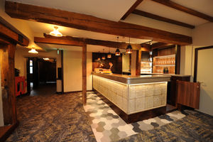 The hotel's bar area