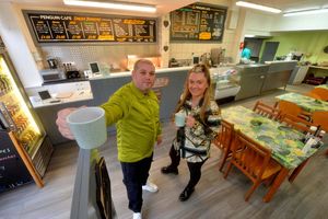 The couple bought the cafe after seeing the 'for sale' sign outside