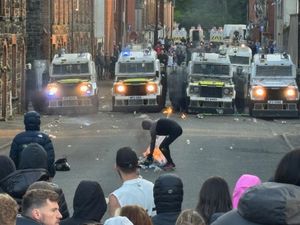Supporting image for story: PSNI use water cannon in Ballymena after petrol bombs thrown at officers