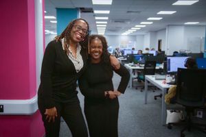 Maureen Walters and Erica Cyrus from the Edgbaston team