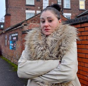 Kayleigh Parsons who was waiting to be allowed back home as the investigation continued