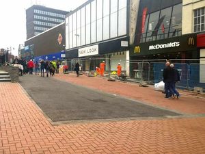 Supporting image for story: Walsall town centre street looks hole lot better