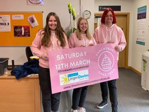 Supporting image for story: Students at University Centre Shrewsbury serve up a treat after raising more than £1,600 for the Lingen Davies Cancer Fund.