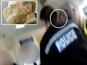 Supporting image for story: WATCH: Criminals SPIT at police as officers handed guards to prevent vile attacks