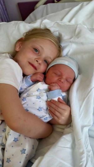 Kelli and Fletcher share a moment