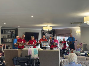 Ukes on the Edge performing at HC-One’s Foley Grange Care Home