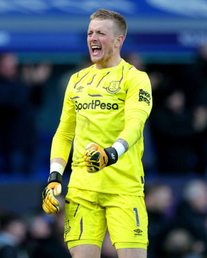 Everton goalkeeper Jordan Pickford