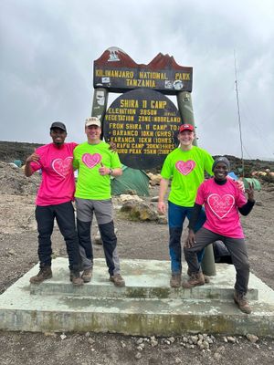Nigel and Tom Lee in their SaTH Charity T-shirts.