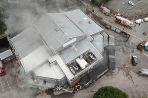 West Midlands Fire Service are tackling a large fire inside Wolverhampton's International Conference and Banqueting Centre. Photo: West Midlands Fire Service