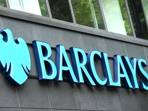Barclays sign and logo outside a building