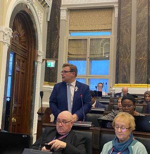 Birmingham City Council leader John Cotton at the full council meeting on Tuesday, December 2. Credit: Alexander Brock. Permission for use for all LDRS partners.