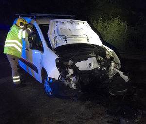 The crash scene. Photo: Dave Wagg.