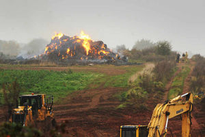 Fire off Yew Tree Lane, Wistanswick