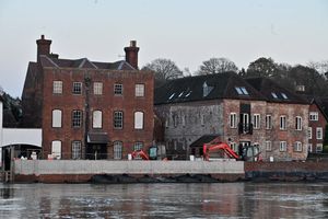 Flood defences in Bewdley