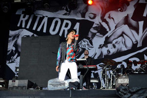 Rita Ora on the 4 Music stage.
