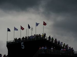 Supporting image for story: Heavy rain halts play at US Open with overnight leader Sam Burns still ahead