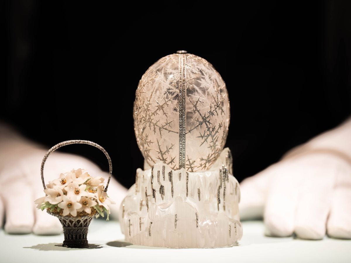 Jewel-studded Faberge egg sells for record £22.9m at London auction