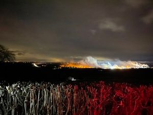 Supporting image for story: Emergency council meeting called as Kronospan fire in Chirk enters third day