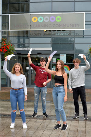 From left, Lara Riddell, Benjamin Jensen, Demi Hancox and Brook Jenkins, all 16, at Hadley Learning Community, Telford