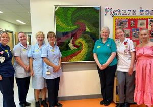 Bianca (right) from Ecoluxe Décor with staff at The Princess Royal Hospital in Telford