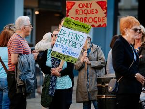 Supporting image for story: Dozens join Shrewsbury protest over Parliament