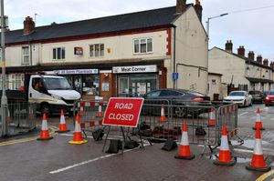 A huge hole has opened up along All Saints Road, Wolverhampton.