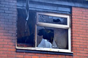 Fire officers say the family were 'lucky to escape with just smoke inhalation'