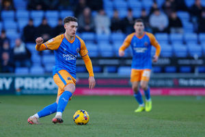 Iwan Morgan made his home debut for Shrewsbury Town against Harrogate 