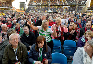 Fans enjoy the gig as Sir Rod Stewart performs at Molineux. Picture: Tim Thursfield