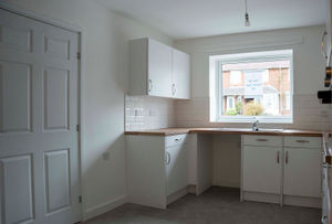 The kitchen inside one of the bungalows
