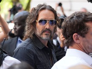 Russell Brand arriving at Westminster Magistrates’ Court