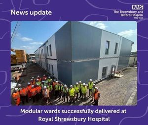 SaTH celebrated progress in developing modular wards with a Facebook post in August. Picture: SaTH
