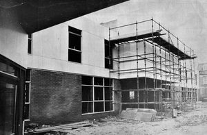 The magistrates court, library and health centre complex being built in Cheshire Street in 1972


nostalgia pic. Market Drayton. The caption pasted on the back of this print in the Shropshire Star picture archive reads: 'The new magistrates court, library and health centre complex which is now taking shape in Cheshire Street, Market Drayton.' Date on the caption is 30.12.72, i.e. December 30, 1972, which will be publication date. The photographer was Richard Brock and the print has the Shropshire Star copyright stamp. Library code: Market Drayton nostalgia 2014.