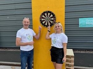Supporting image for story: Shropshire business hits the bullseye at darts marathon for Severn Hospice