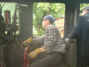 Supporting image for story: Former teacher launches book of steam train adventures