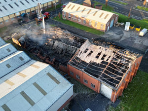 Supporting image for story: Hotspots still being discovered at site of massive Pensnett Trading Estate blaze