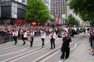 The funeral cortege of Black Sabbath frontman Ozzy Osbourne travels along Broad Street