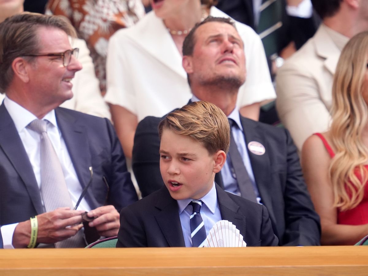 Prince George beats the heat in Royal Box at Wimbledon final