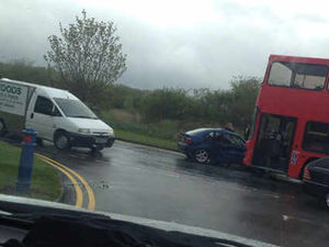 Supporting image for story: BMW driver hurt after bus crash