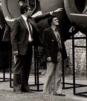 The man on the left is thought to be Terry Sampson of BBC Exhibitions. But who is the other man?